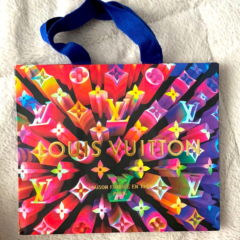 Louis Vuitton small Paper shopping bag multi color